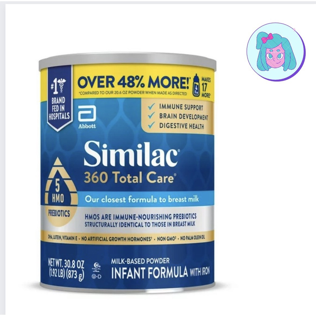 Sữa Similac 360 Total Care 5 HMO Prebiotics cho bé từ 0-12 tháng hàng mỹ