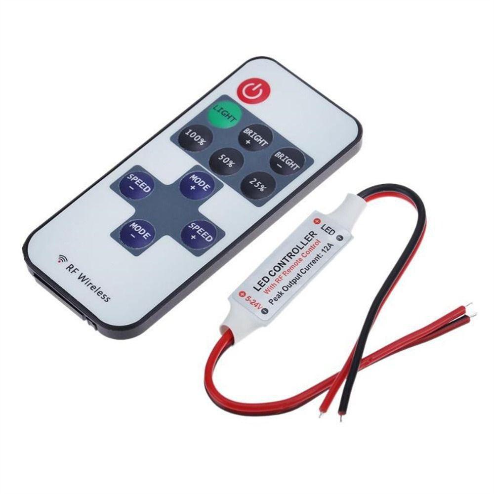 Bộ Điều Khiển Công Tắc Điều Chỉnh Độ Sáng Dây Đèn LED 11 Phím RF Cho 5050 / 2835