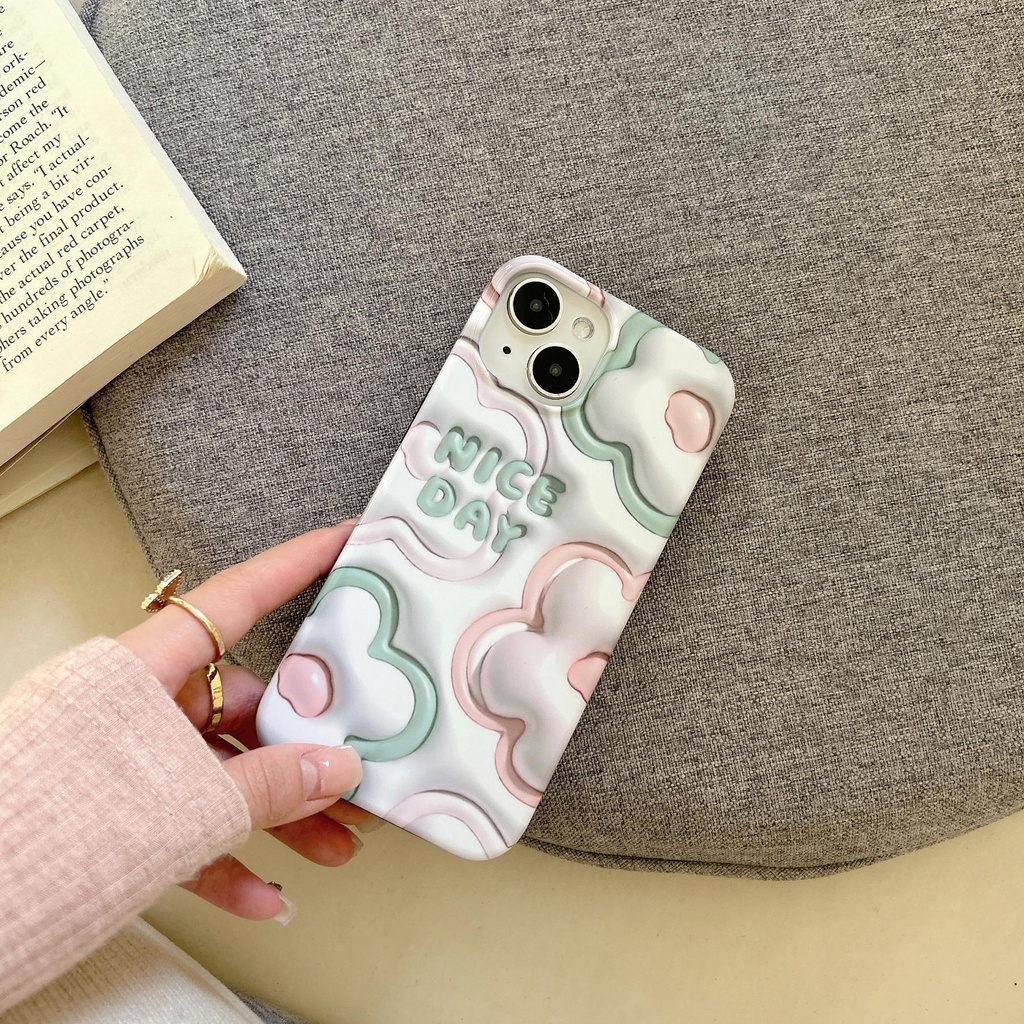 Ốp Điện Thoại Tpu Silicon Mềm Chống Sốc 2 Trong 1 in Họa Tiết Hoa Đơn Giản Cho iPhone 14 13 12 11 Pro Max