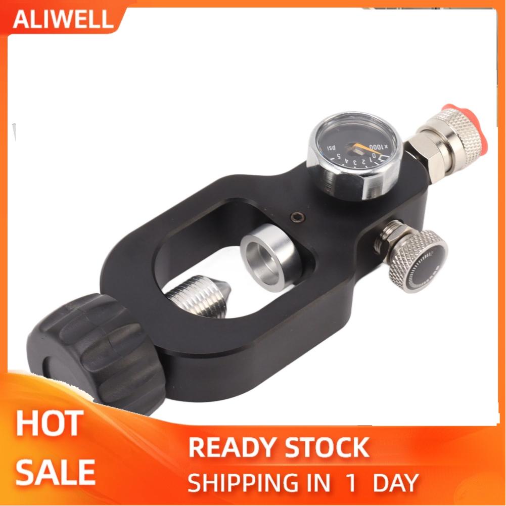 Aliwell CO2 Cylinder Valve Tank Refill Adapter Good Sealing Leakage Proof Connector Converter Accessory