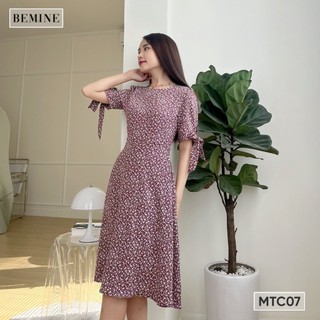 Đầm tay ngắn cột nơ bemine mtc07