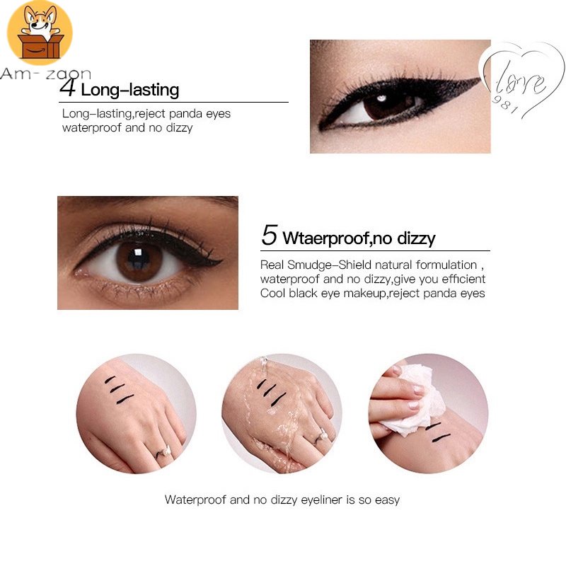 Bút Kẻ Mắt Dạng Lỏng Lâu Trôi Chống Thấm Nước Và Mồ Hôi Am-Z