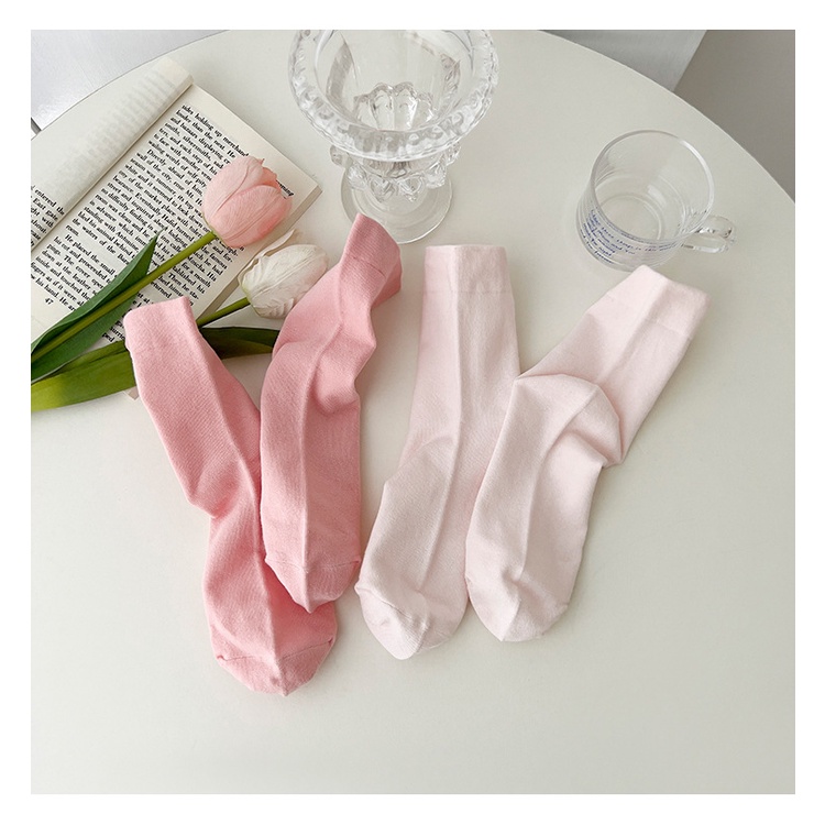 Vớ cổ cao nam nữ tất trơn cổ bo vintage cotton thời trang đẹp kháng khuẩn khử mùi thấm hút mồ hôi tốt MONEY VC131