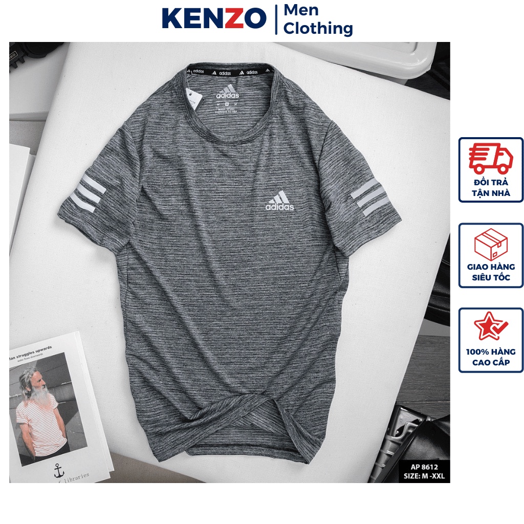 Áo thun nam cổ tròn Adidas thun lạnh mặc nhà mùa hè Hàng Cap Cấp Kenzo KN8612 Áo phông nam thể thao bền đẹp 2023