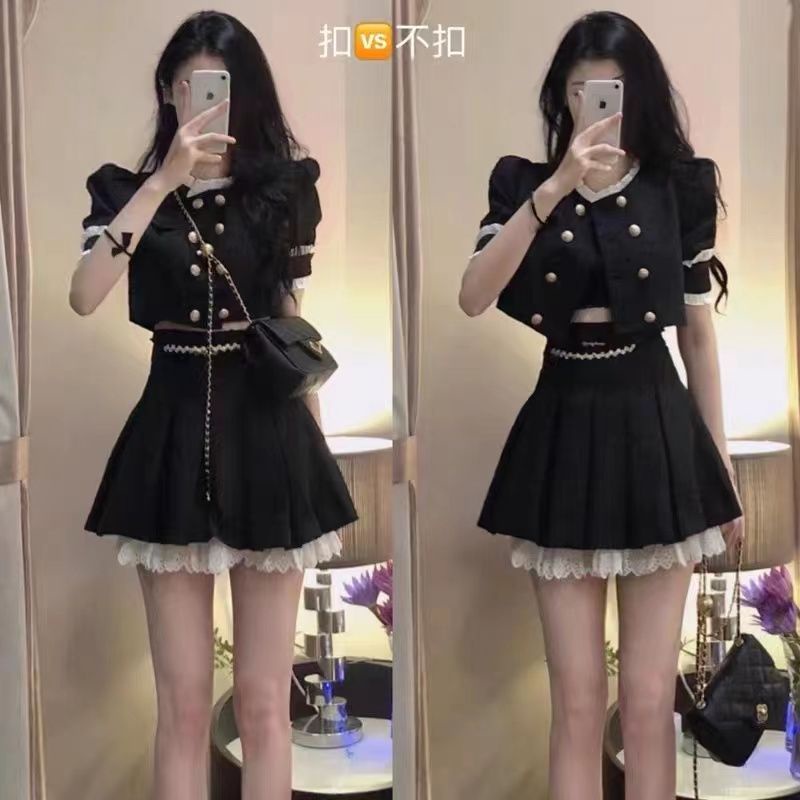 Set Áo Và Chân Váy Phong Cách Hong Kong Thời Trang Mùa Hè Cao Cấp Cho Nữ210357