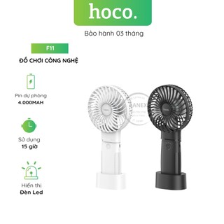 Đồ chơi công nghệ hoco f11 quạt cầm tay pin dự phòng 4000mah 2 in 1