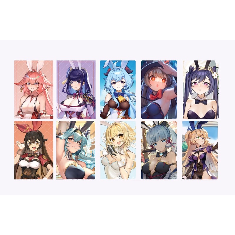 Card bo góc Genshin Impact bunnygirl
