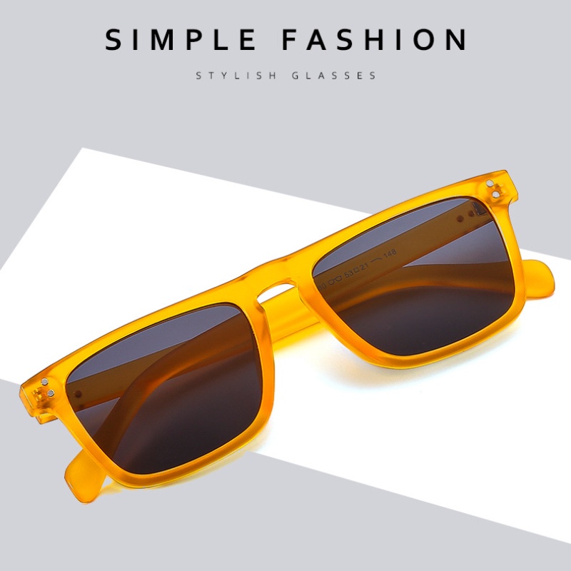 Kính Mát Gọng Vuông Nhỏ Chống Ánh Sáng Xanh Thời Trang Vintage Phương Tây Cho Nam Nữ