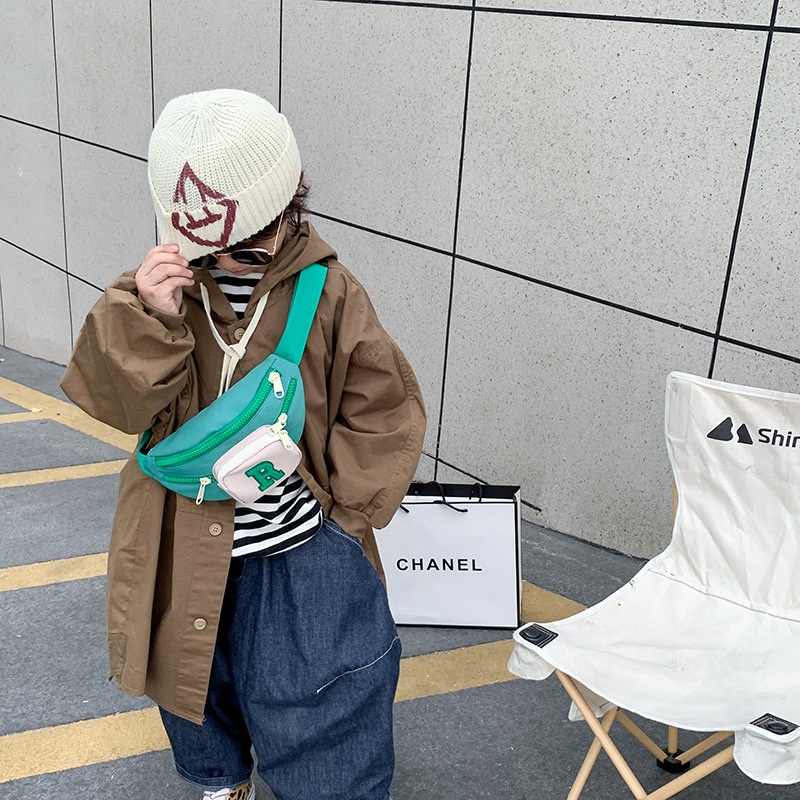 Túi bao tử đeo chéo đi chơi, đi học cho trẻ em bé trai, bé gái bảng chữ cái nhiều màu