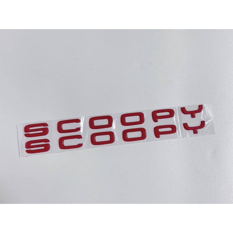 Cặp tem nổi chữ Scoopy 19.6x1.5cm mẫu thay thế tem zin, hàng sắc nét bao đẹp