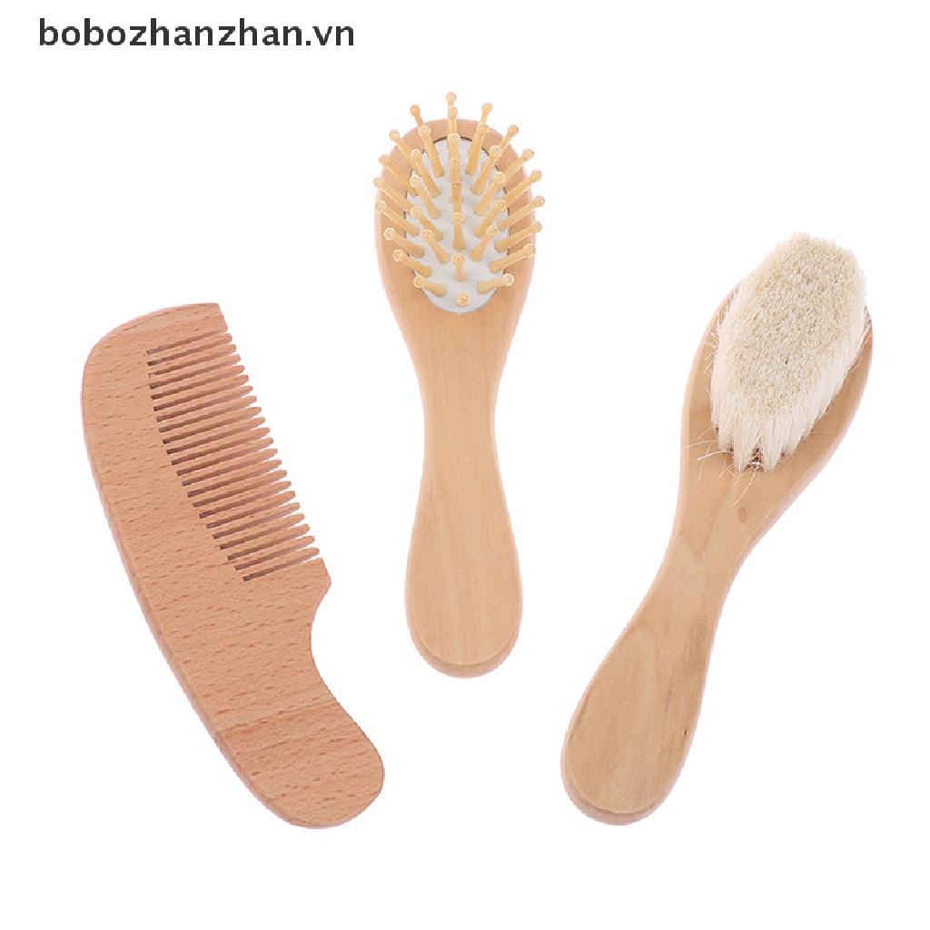Bộ Lược Chải Tóc Mềm Mại Mát Xa Da Đầu Thoải Mái Cho Bé Sơ Sinh