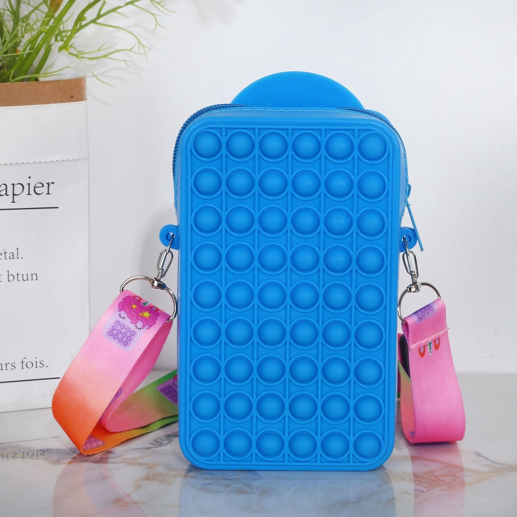 Túi Đeo Chéo Đựng Điện Thoại Bằng Silicon Thời Trang Cho Bé Trai