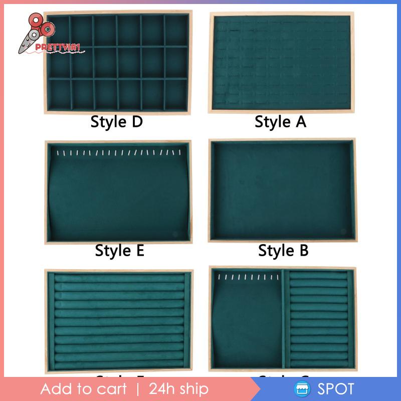 [Prettyia1] Khay Nỉ Đựng Trang Sức Có Thể Xếp Chồng Lên Nhau Cho Ngăn Kéo / Vòng Tay