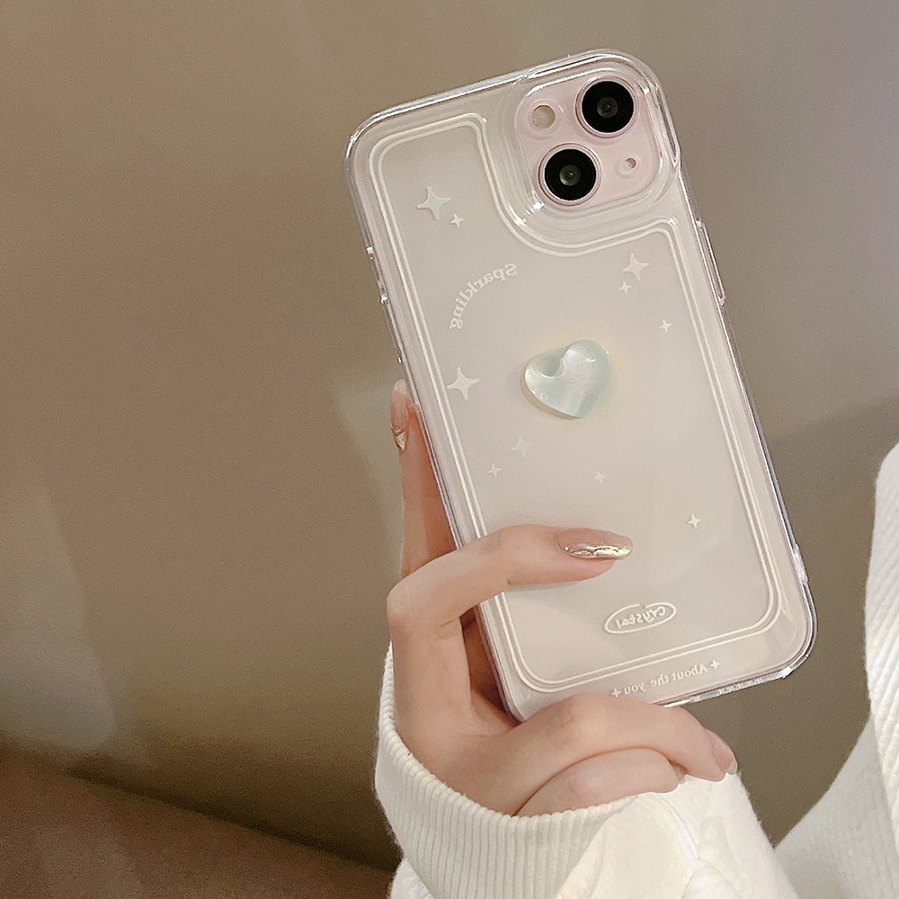 Ốp Điện Thoại Silicon Hình Trái Tim Đính Pha Lê Cho Iphone13 12pro Max 11 14 X