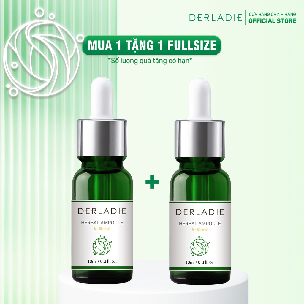 Serum Tràm Trà Xẹp Mụn, Khô Cồi Derladie Herbal Ampoule For Blemish 10ML
