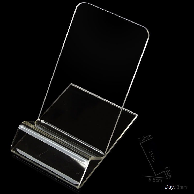 Đế, kệ trưng bày điện thoại, ví da, sản phẩm…Mica cao cấp  trong suốt