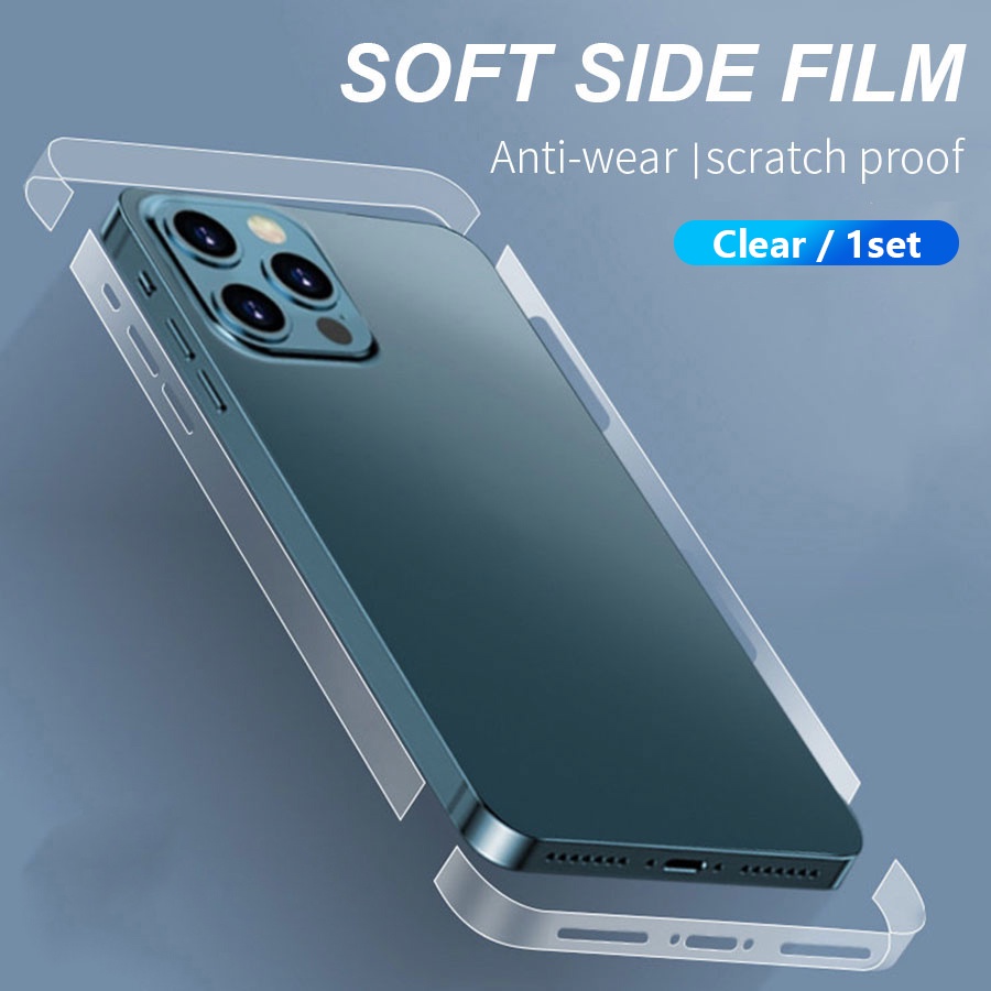 Miếng Dán Bảo Vệ Màn Hình Trước Và Sau Bằng TPU Hydrogel Cho iPhone 13 12 11 14 Pro Max / 14 Plus