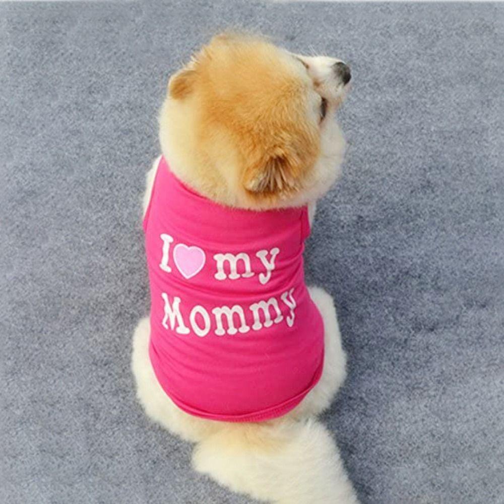 GIOVANNI Áo Thun Chống Nắng Thoáng Khí In Chữ Mom and Dad Thời Trang Mùa Hè 2023 Dành Cho Cún Cưng