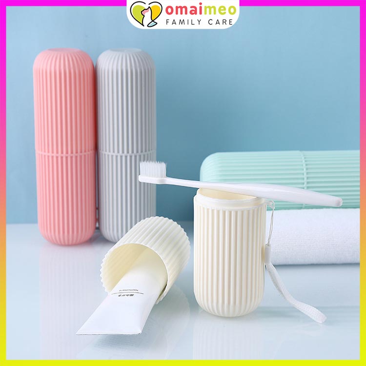 Hộp đựng bàn chải, kem đánh răng khi đi du lịch, đa chức năng có thể làm ly nước gọn gàng vệ sinh