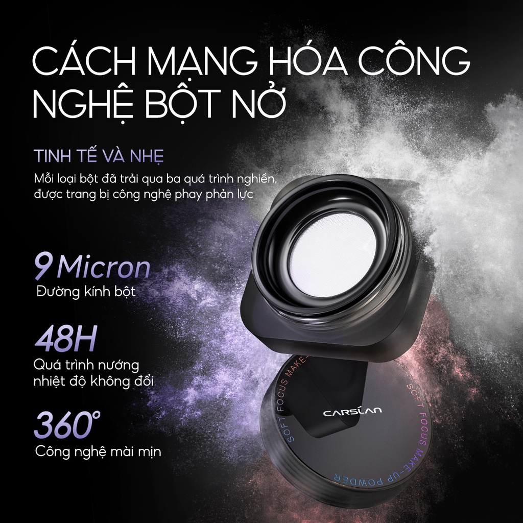 Phấn phủ Carslan bột từ tính kiềm dầu màu đen 8g | BigBuy360 - bigbuy360.vn