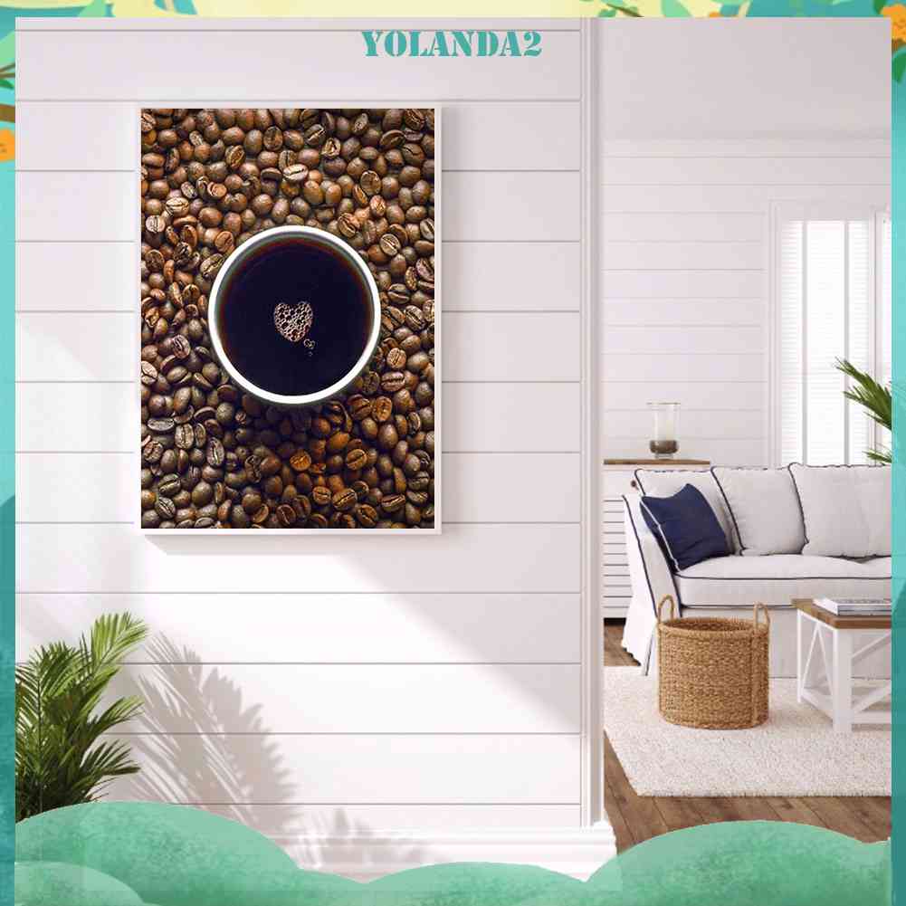 Bộ Tranh Đính Đá 5D Họa Tiết Ly Cà Phê Độc Đáo DIY FH472