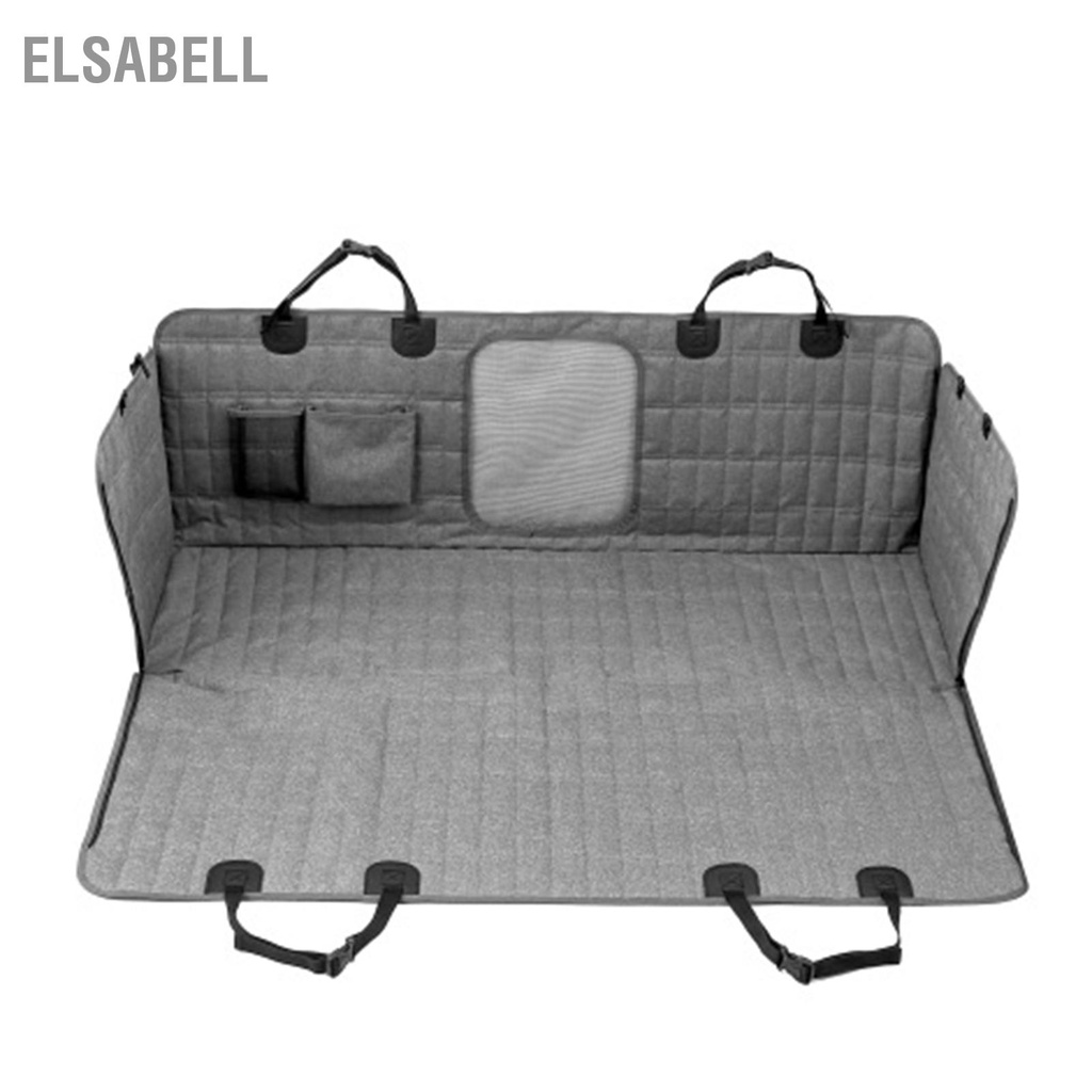 Elsabell. Đệm ô tô dạng treo Tấm lót ghế sau ô tô cho chó mèo thú cưng Không thấm nước vải Oxford thoáng khí