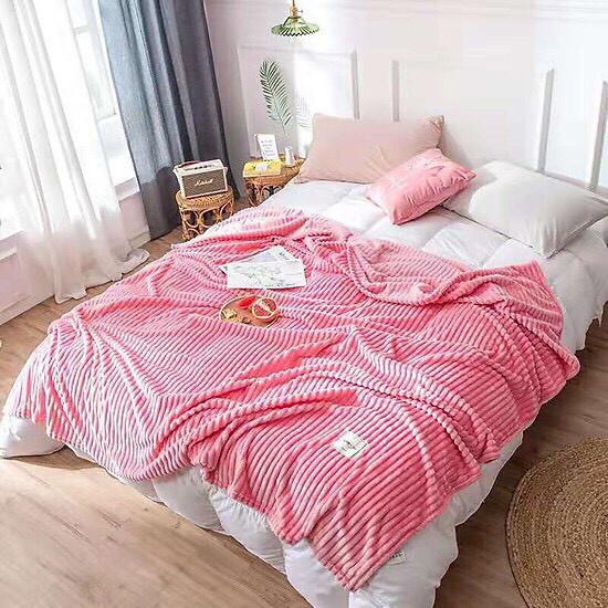 Chăn hè thu nhung tuyết kẻ tăm, chăn văn phòng 2mx2m2 hàng cao cấp, nhiều màu siêu mềm mịn Giá rẻ
