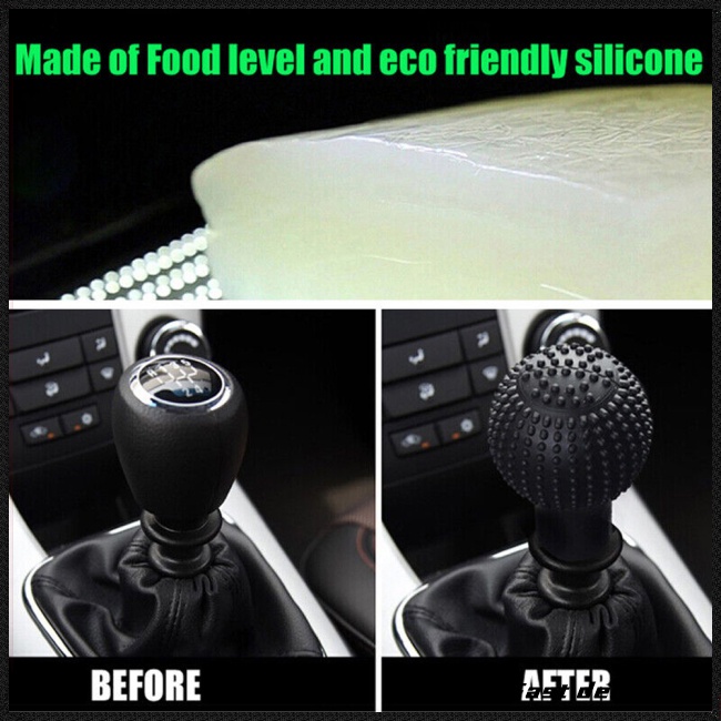 Vỏ Bọc Núm Gạt Cần Số Xe Hơi Hình Tròn Bằng Silicone Thông Dụng Chống Trượt