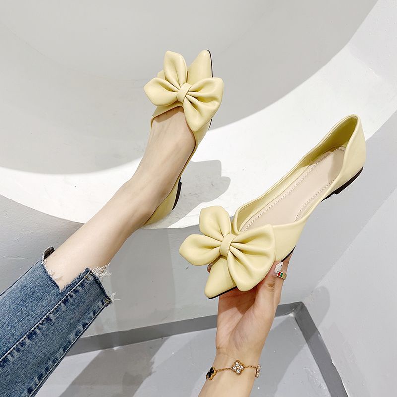 Giày Búp Bê Da Mềm Đế Bằng Thời Trang Cho Nữ