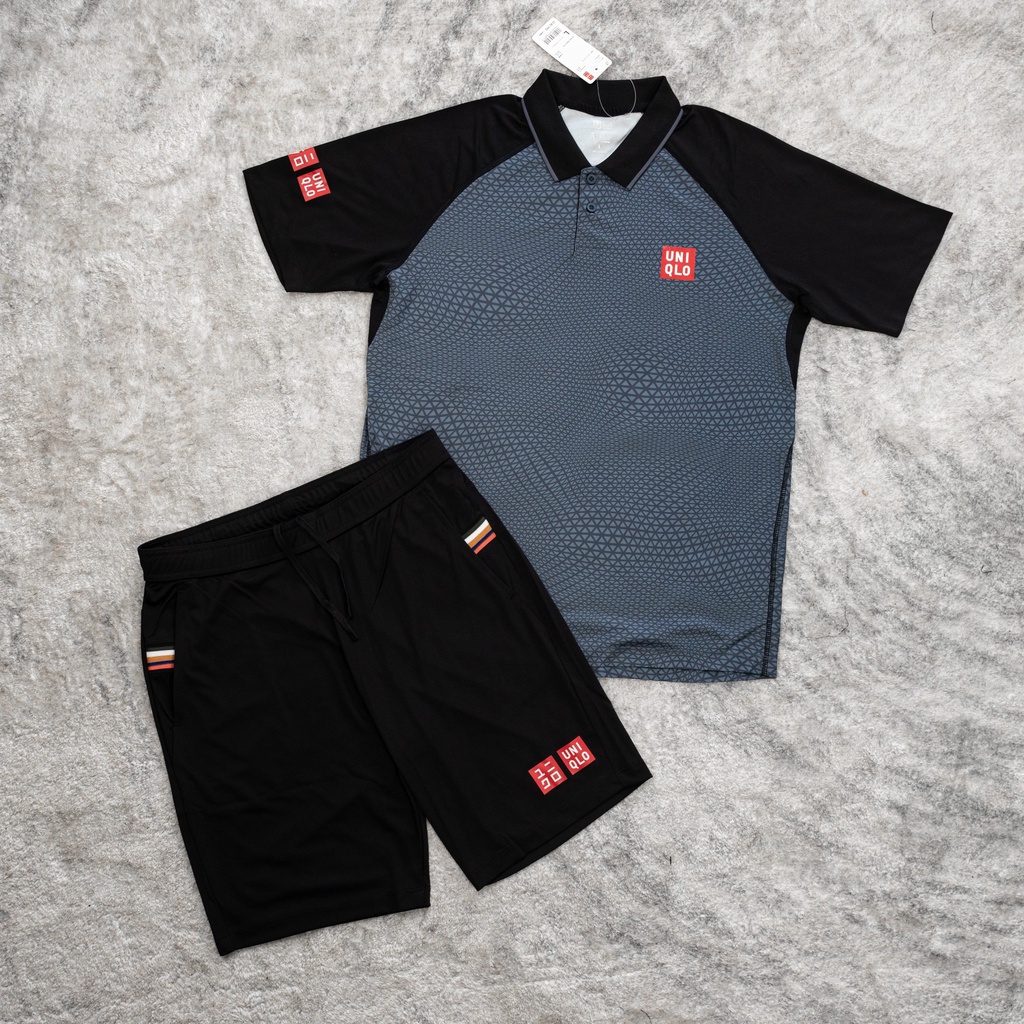 Bộ quần áo hè Uniqlo phối đen xám - Thời Trang Thể Thao Cao Cấp WinMax