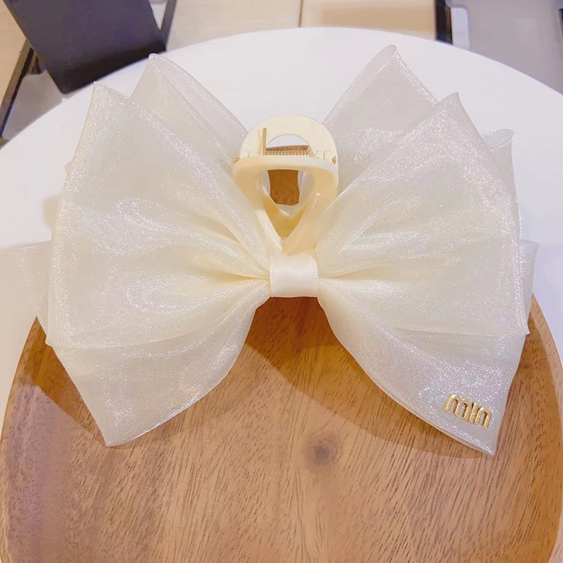 Kẹp Tóc Nơ Lớn 13cm Bằng satin Cao Cấp Thanh Lịch Dành Cho Nữ