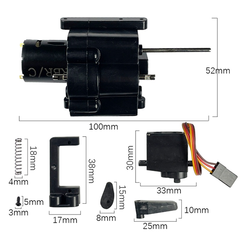 Động Cơ Hộp Số 2 Tốc Độ 370 Cho Xe Điều Khiển Từ Xa WPL C14 C24 B14 B36 MN D90 MN-90 MN99S