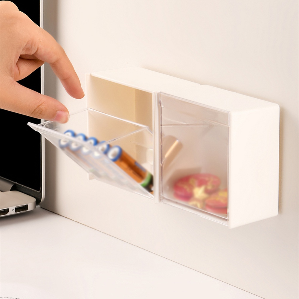 Hộp Đựng Bông Tẩy Trang Gắn Tường Đơn Giản Dễ Lắp Đặt Giá Đỡ