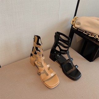 Sandal nữ chiến binh đế cao gót vuông 4 phân mẫu mới