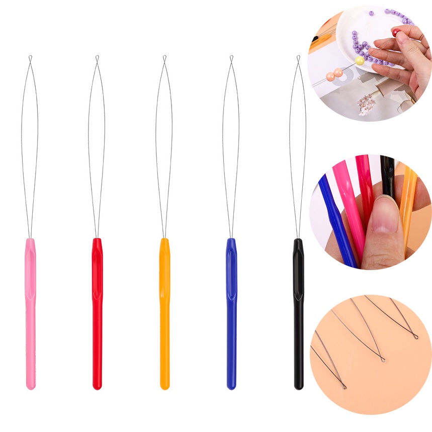 Móc Kéo Dây Bằng Silicone Đính Hạt Và Lông Vũ Tự Làm Vòng Tay / Vòng cổ