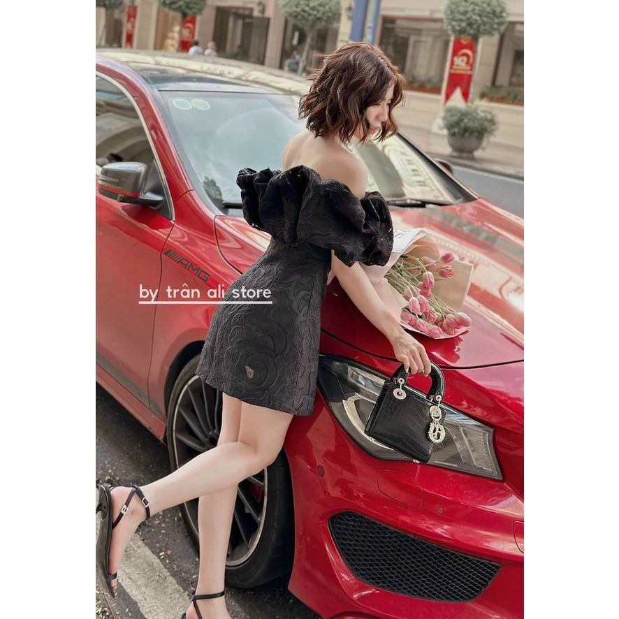 (SIÊU SALE) ĐẦM TRỄ VAI GẤM HOA SANG TRỌNG THỜI TRANG QUÝ CÔ SÀNH ĐIỆU CHO CÁC NÀNG