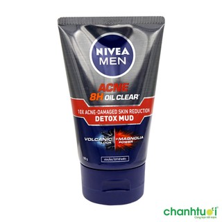 sữa rửa mặt NIVEA MEN EXTRA WHITE OIL CONTROL MUD FOAM 100G