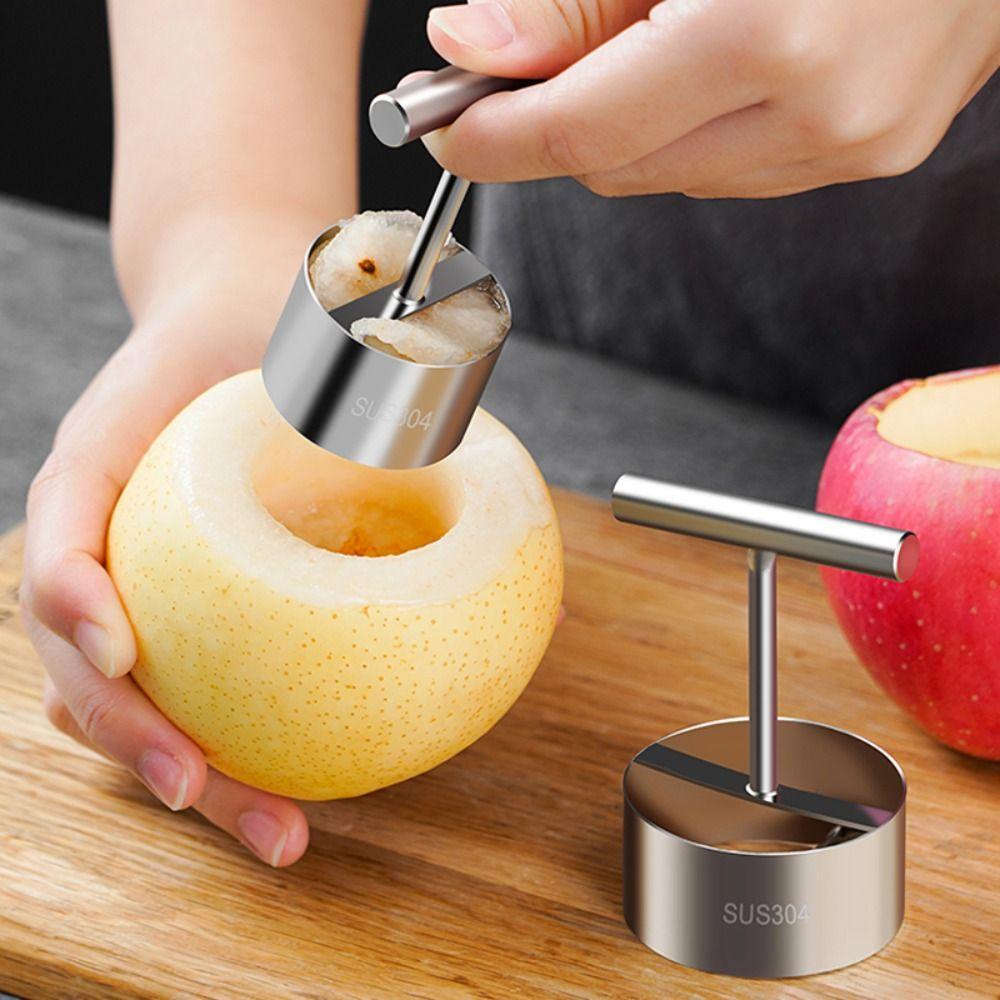 AARON1 Dụng Cụ Tách Lõi Dứa Cà Chua Cầm Tay Bằng Thép Không Gỉ Dễ Sử Dụng