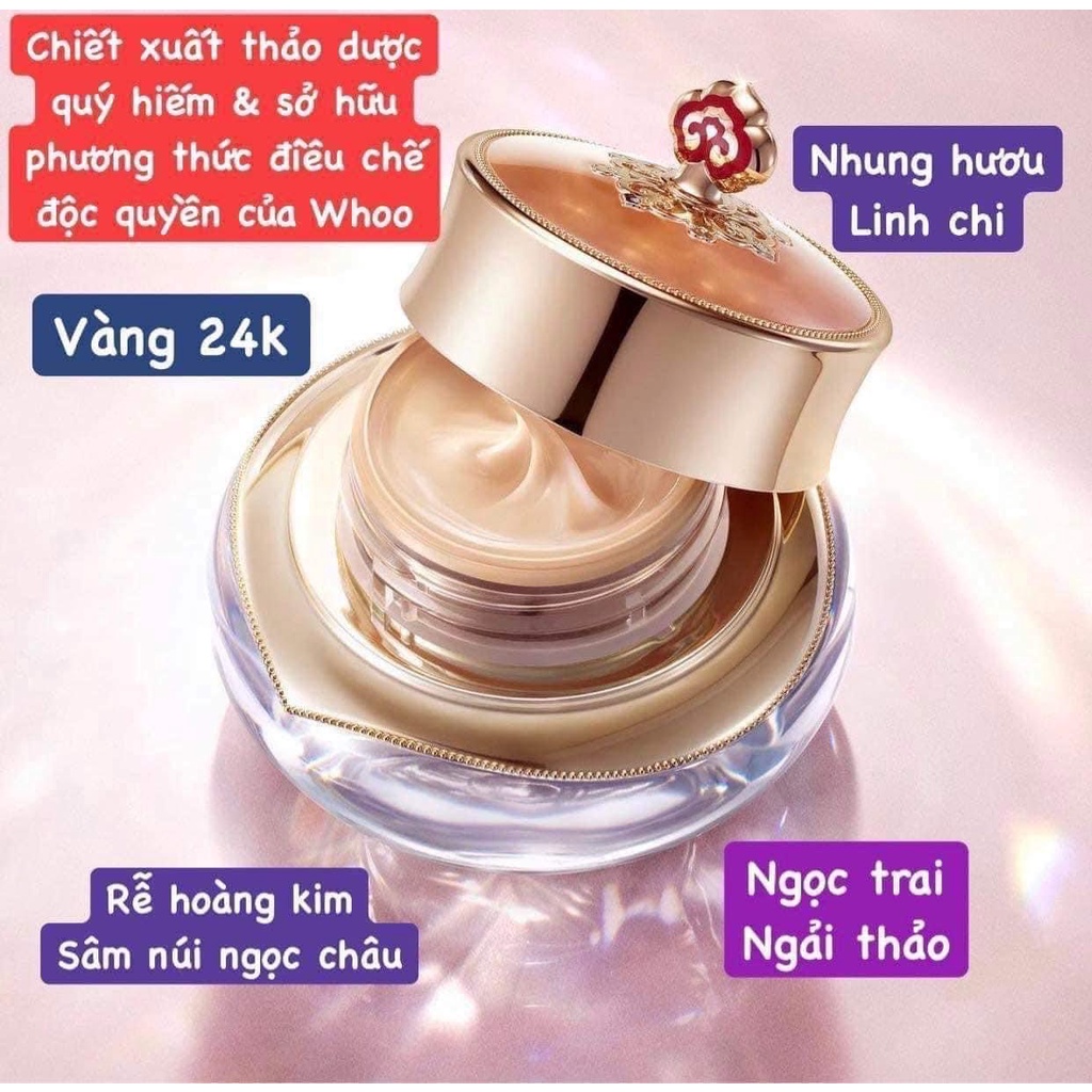 Sét kem dưỡng cao cấp chống lão hóa phục hồi tái sinh da Whoo Cheongidan Radiant Regenerating