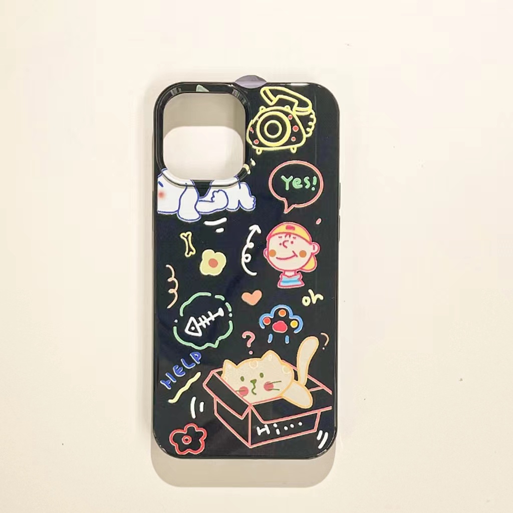 Ốp Điện Thoại Chống Sốc Họa Tiết Graffiti Cho iPhone 14 14pro 14plus 13 13mini 13pro 13prm 12 7Plus 8Plus Xr XS 13 12mini Pro Max