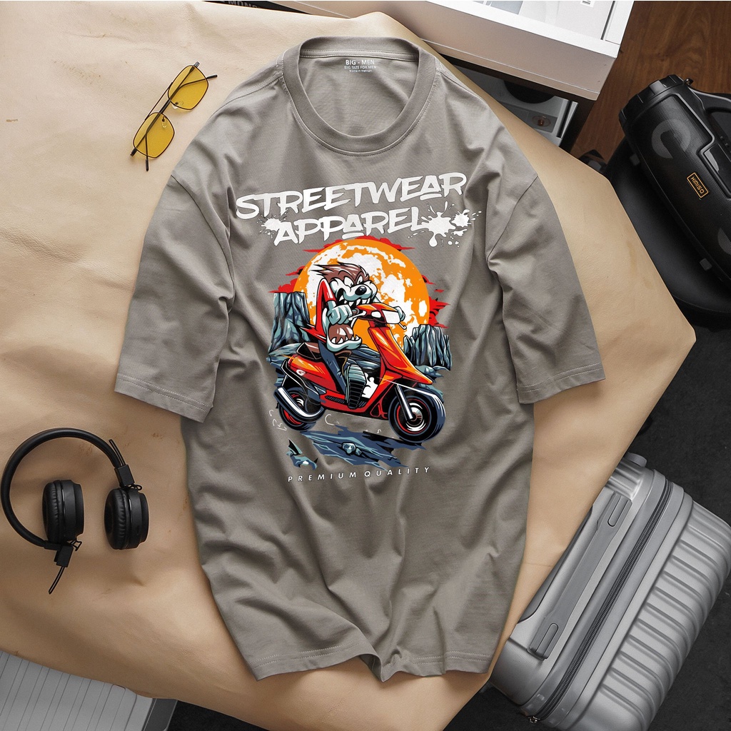 [bigsize] Áo thun cotton bigsize nam in hình siêu đẹp &lt; 140kg