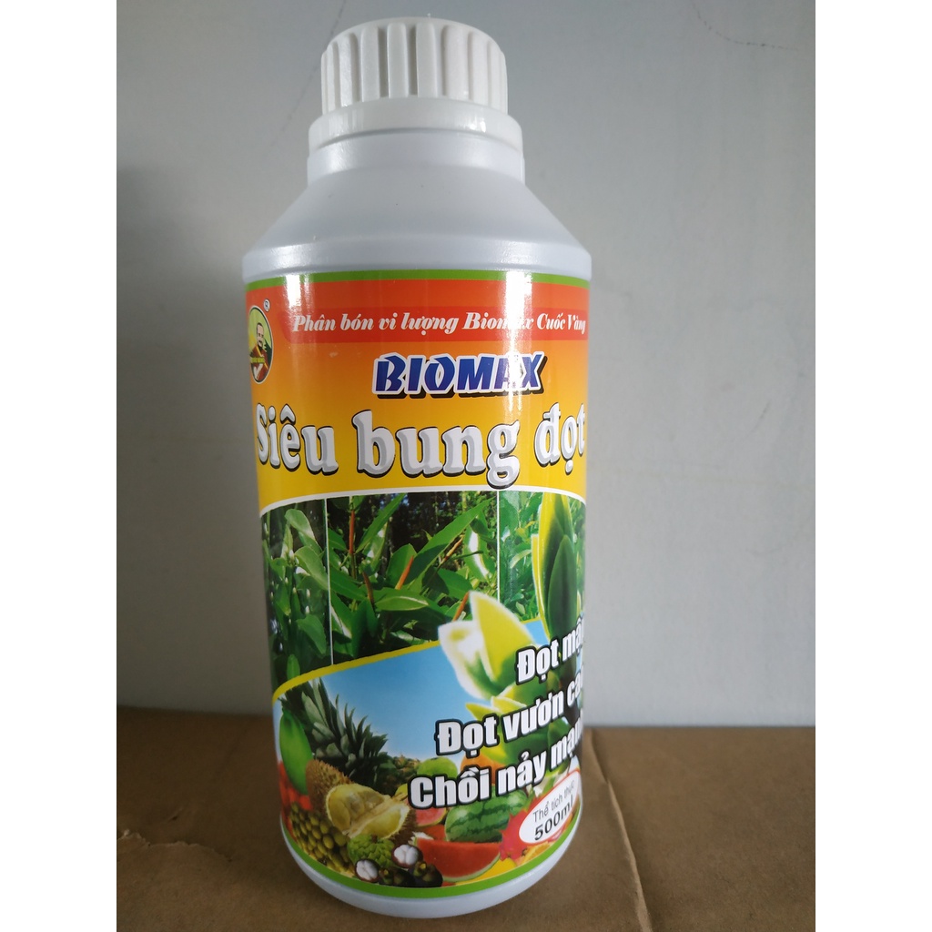 Phân bón vi lượng SIÊU BUNG ĐỌT cho cây trồng - chai 500ml biomax