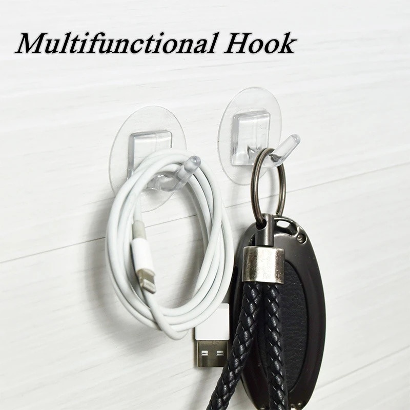 Set 5 / 10 / 20 Móc Treo Đồ Tự Dính Không Để Lại Dấu Vết Đa Năng Tiện Dụng