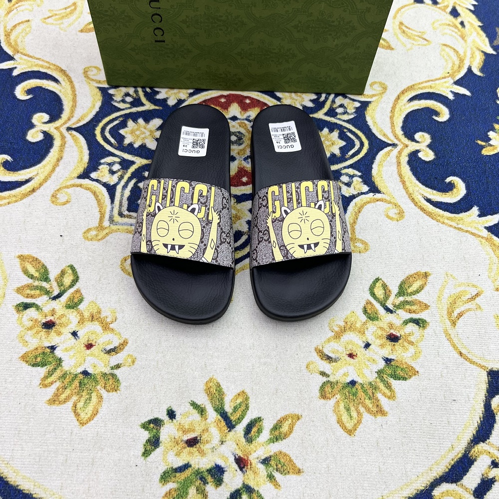 Dép lê quai ngang Gucci mèo fullbox bill thẻ LA on web