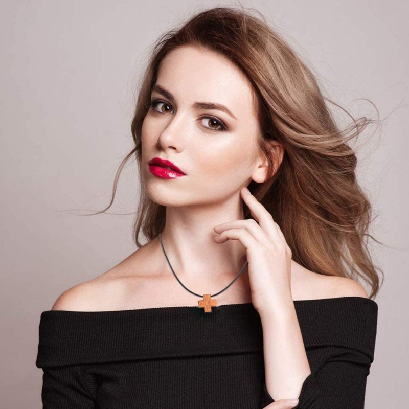 Flgo Bộ 50 Mặt Dây Chuyền Hình Thánh Giá Bằng Gỗ