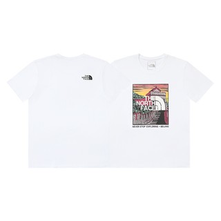 Thời Trang Áo Thun Cotton Thể Thao Ngắn In Hình Bức Tường Bắc Kinh Tuyệt Vời Cho Nam Và Nữ