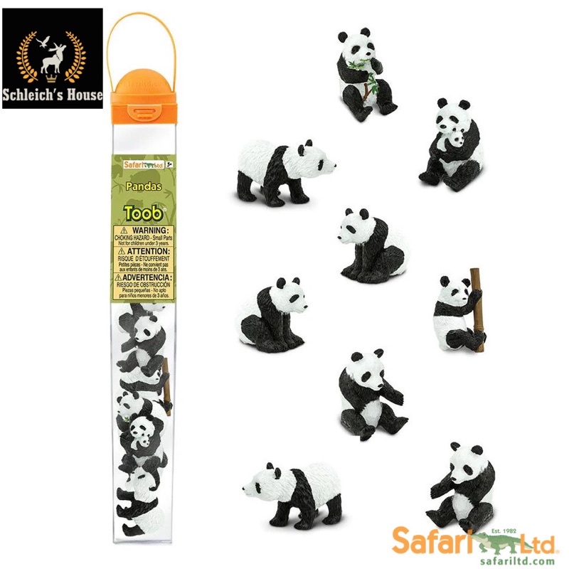Mô hình động vật , đồ chơi con vật Safari Ltd chính hãng Toob mini Gấu trúc các loại 697304 - Schleich House