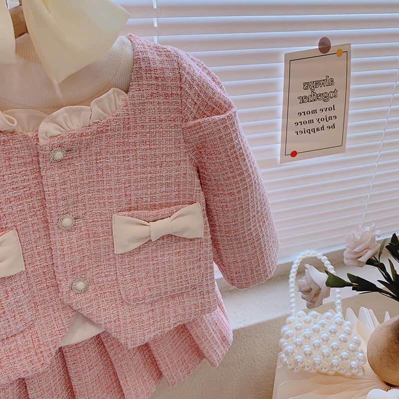Set dạ tweed cho bé