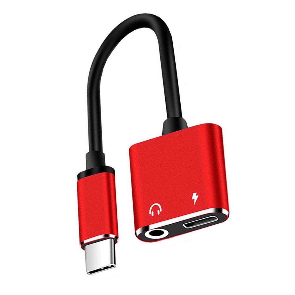 Dây cáp chuyển đổi âm thanh LENOVO Type C AUX 2 trong 1 giắc cắm 3.5mm tiện lợi