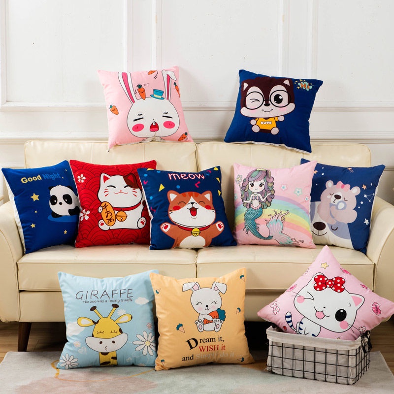 Vỏ Gối Tựa Lưng Hình Vuông Hai Mặt Đa Năng Kích Thước 40x40 45x45 50x50